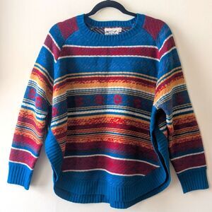 Colorful Striped Crew Neck Sweater